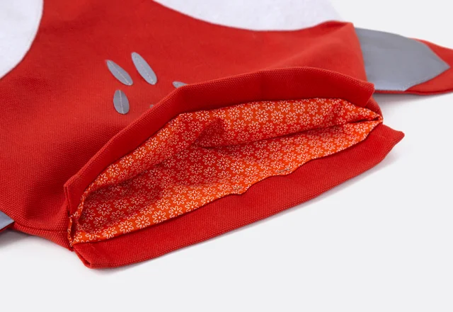 Rucksack Fuchs mit Ohren und Tunnel für Kordel nähen