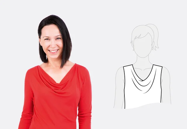 Ausschnittformen Wasserfallausschnitt