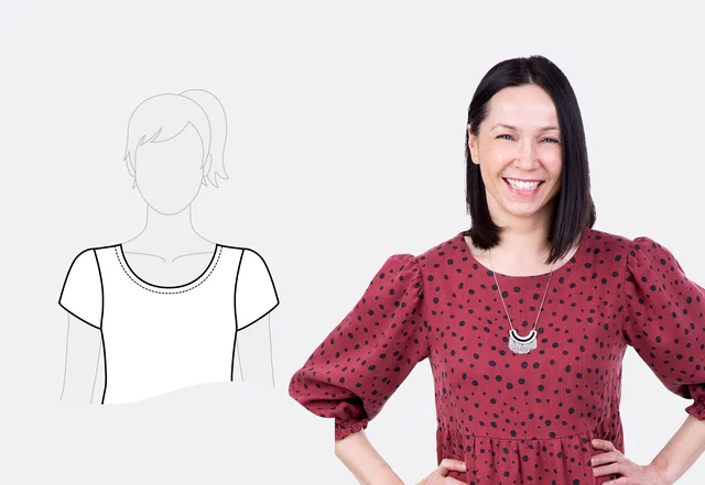 Ausschnittformen weiter Rundhalsausschnitt