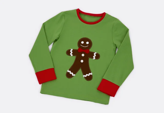 Kindershirt nähen mit Lebkuchenmann