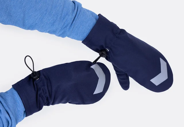 Fäustlinge nähen Gummikordel Stopper Funktionsstoff Reflektor