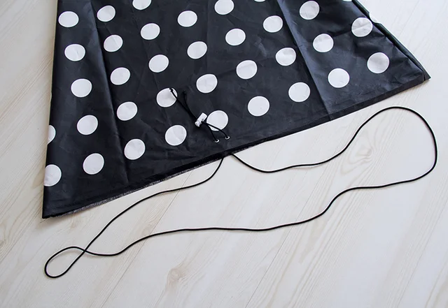 Kindersitz Überzug für Fahrrad Tutorial Gummikordel Ösen