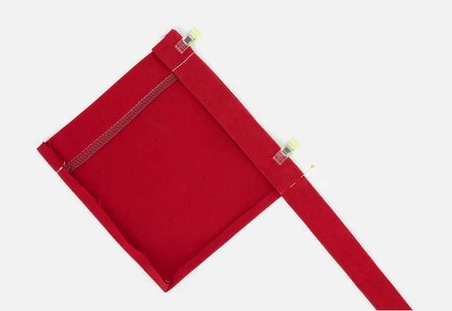 Anleitung Blasebalgtasche Blende feststecken