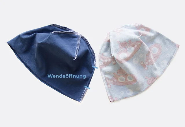 kostenloses Schnittmuster Wendemütze zwei Teile