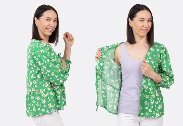 Bindebluse Top Outfit selber nähen