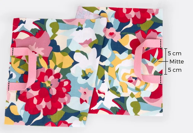 Anleitung Kuchentasche Griffe annähen