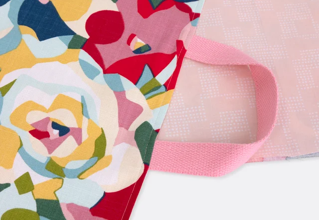 Kuchentasche Anleitung nähen Detail Henkel 