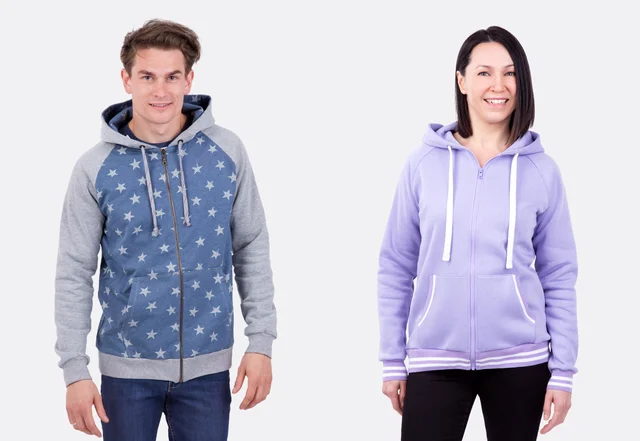 Schnittmuster Kapuzenjacke für Damen und Herren selber nähen