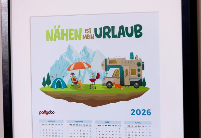 pattydoo Nähkalender 2026 "Nähen ist mein Urlaub"