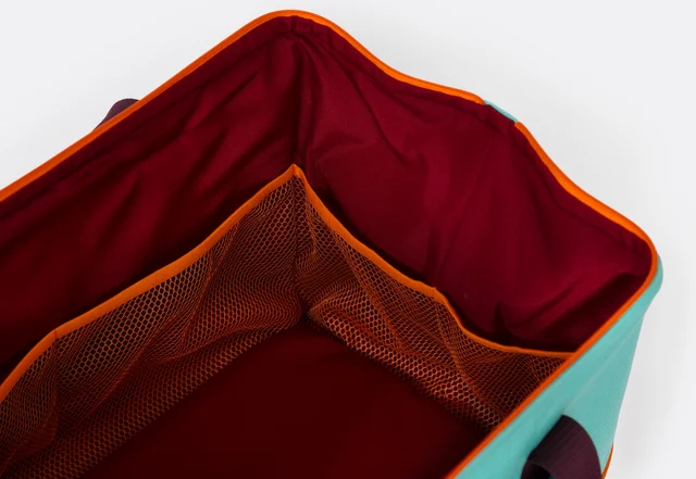 Sporttasche nähen Innenfach aus Mesh DIY-Anleiutung