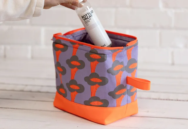 Große Kosmetiktasche selber nähen