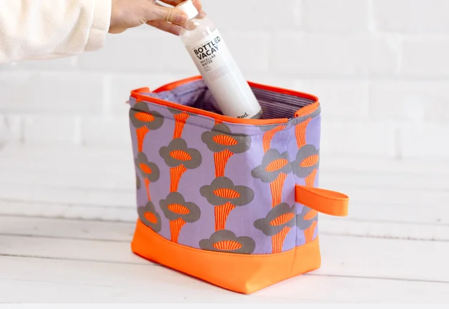 Große Kosmetiktasche selber nähen