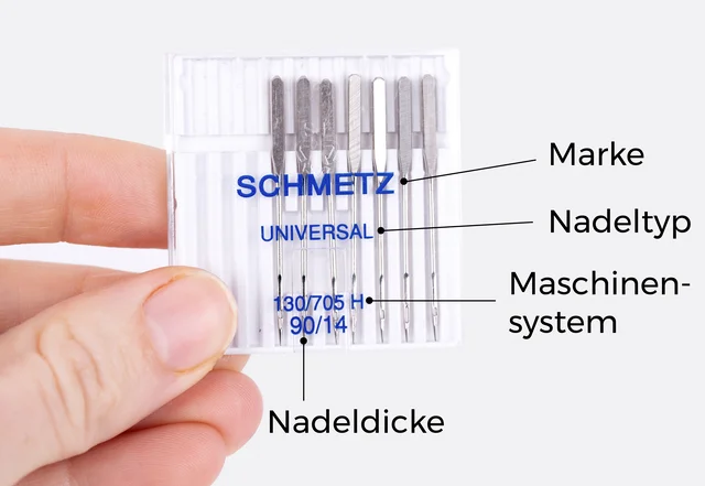 Nähmaschinennadel Verpackung Bedeutung Zahlen