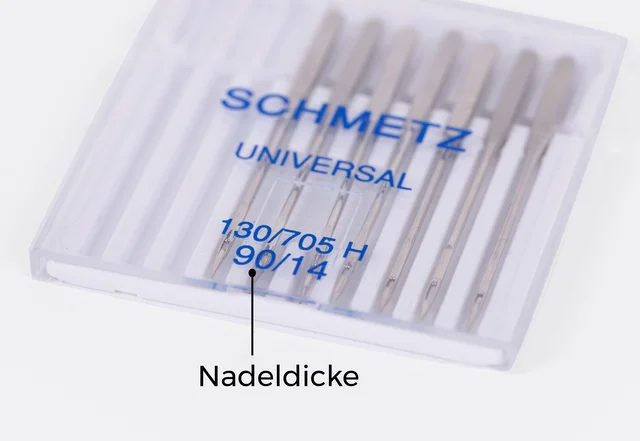 Nähmaschinennadel Verpackung Angabe Nadeldicke