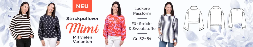 Schnittmuster Strickpullover Mimi zum selber nähen