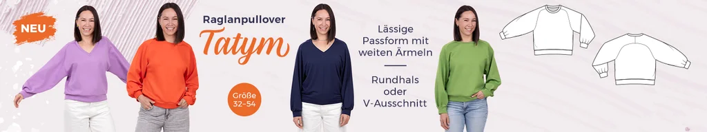 Schnittmuster Damen-Raglanpullover Tatym selber nähen