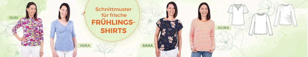 Schnittmuster für Frühlings-Shirts zum selber Nähen