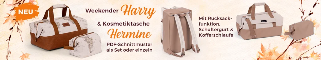 Schnittmuster Weekender und Kosmetiktasche selber nähen