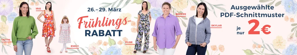 Schnittmuster für 2 € Rabattaktion