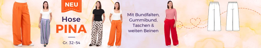 Schnittmuster PINA Bundfaltenhose mit weiten Beinen