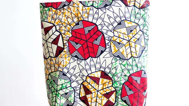 Tasche aus Afrikastoffen genäht