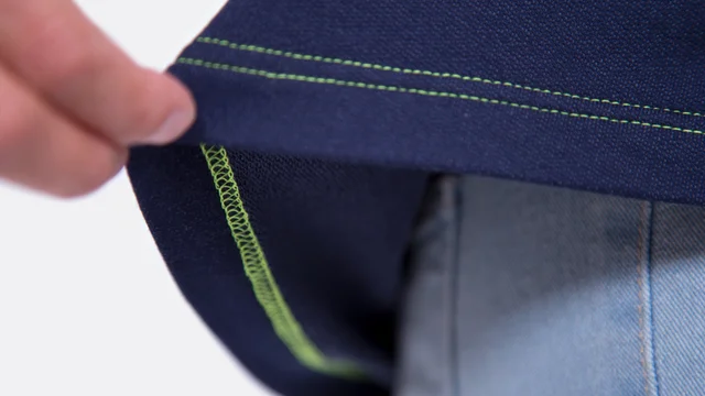 Coverlock Saumnaht nähen Neon