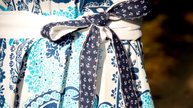 Tunika mit Schleifenband selbst genäht