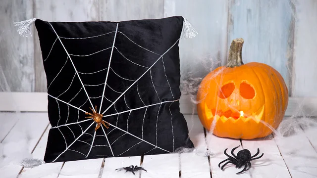 Halloween Spinnenkissen Schnittmuster