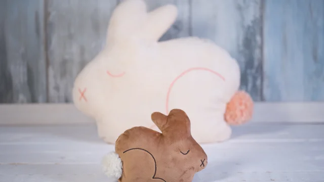 Nähanleitung Schnittmuster Hasenkissen