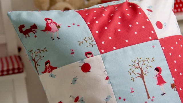 Nähvideo Schnittmuster Nähanleitung Patchwork Kissen Hotelverschluss