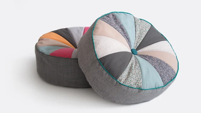 Nähvideo Schnittmuster Nähanleitung Sitzkissen Pouf