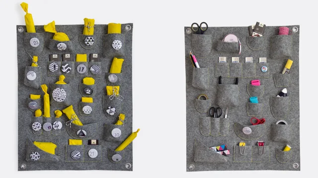 Nähvideo Schnittmuster Nähanleitung Wand Utensilo Adventskalender