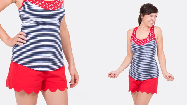 Nähvideo Schnittmuster Nähanleitung Damen Shorts Flora