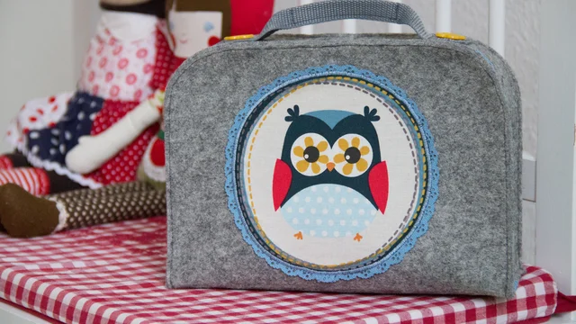 Nähanleitung Filzkoffer Puppenkoffer für Spielsachen selber nähen