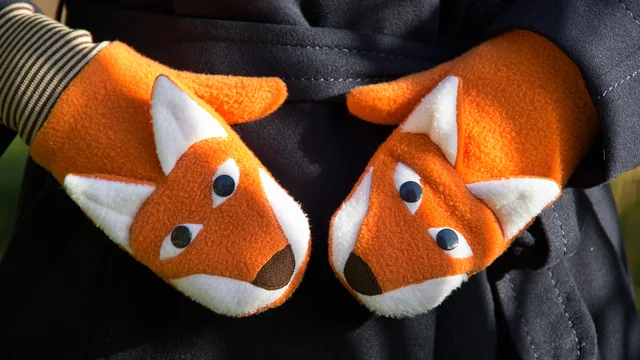 Nähanleitung Fuchshandschuhe mit gratis Schnittmuster selber nähen