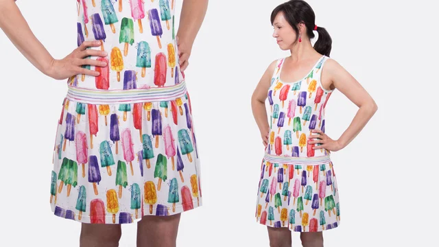 Schnittmuster Top zum Kleid verlängern