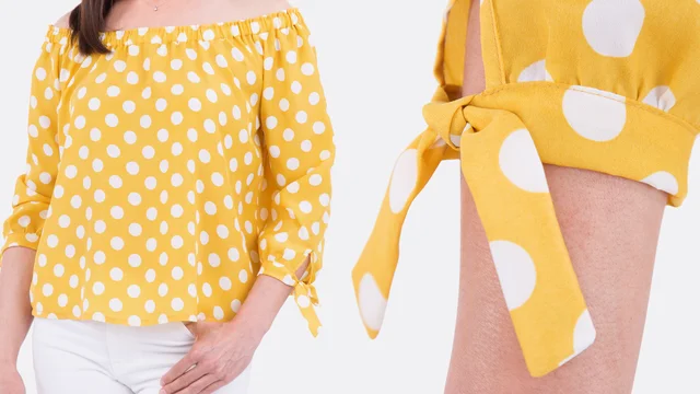 Nähanleitung Ärmel mit Bindebändern und Schleifen nähen