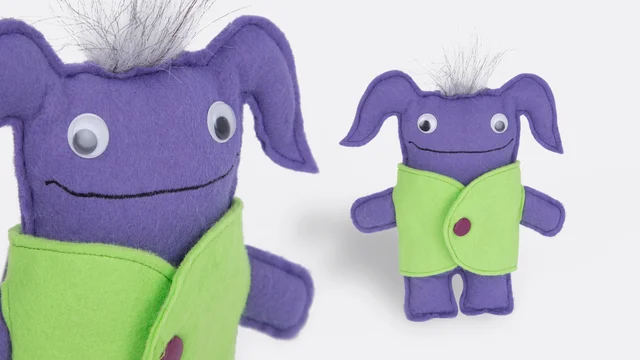 Schnittmuster Freebie Filzmonster Jacke Botschaft Anleitung