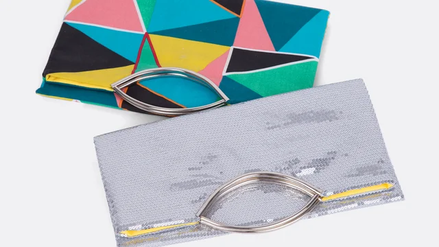 Nähanleitung Clutch zum falten nähen lernen mit gratis Vorlage