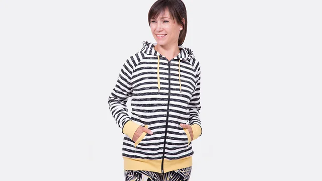 Kapuzenjacke aus Sweat Schnittmuster Anleitung