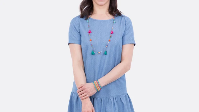 Schnittmuster Jeanskleid Sommer Rockrüsche