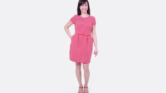 Schnittmuster Tulpenkleid Jersey Streifen