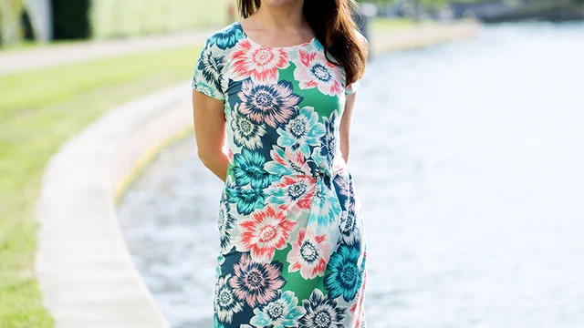 Jerseykleid Tropical Stoffmuster nähen