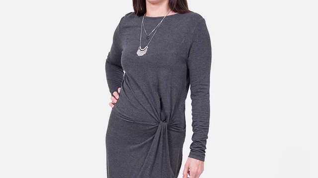 Knotenkleid Statement-Kette Outfit nähen