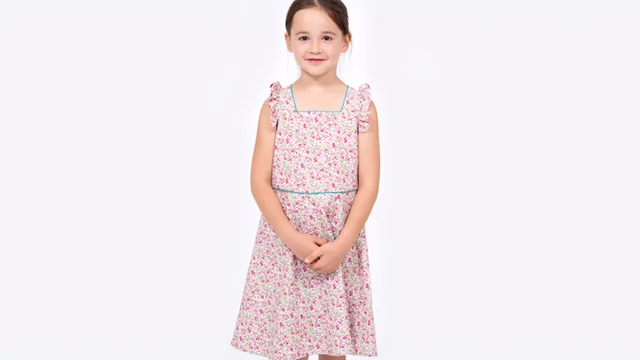 Schnittmuster Kleid Nähanleitung Blumen Rüsche selber nähen