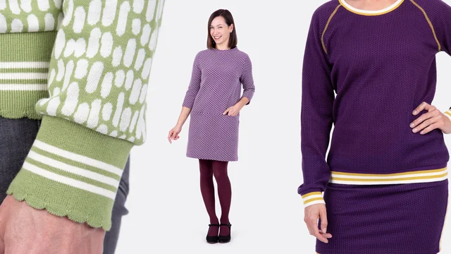 Nähen mit Jacquardstoffen und Retrobündchen