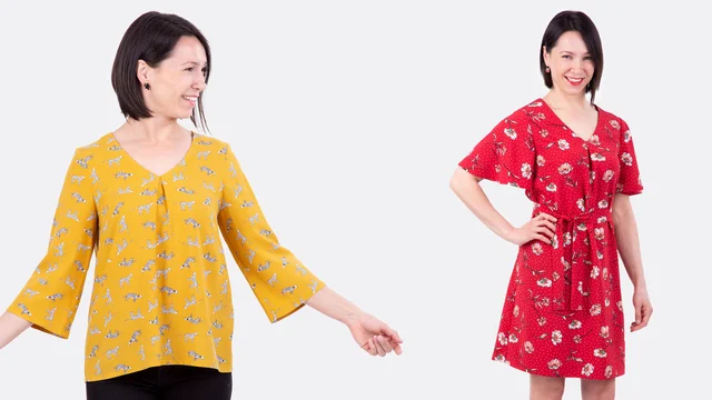 Videoanleitung Bluse Kleid Jane nähen