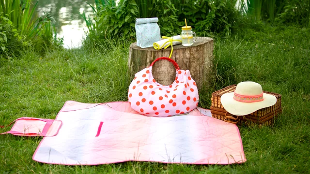 Picknickdecke kostenloses Schnittmuster Vorlage Picknickdecke kostenloses Schnittmuster Vorlage
