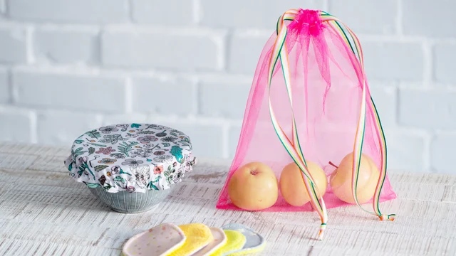 nachhaltige Nähideen für den Alltag Abschminkpads, Gemüse- und Obstbeutel, Schüsselabdeckung