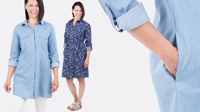 Nähvideo Ivy Joanne Hemdbluse Jeanskleid